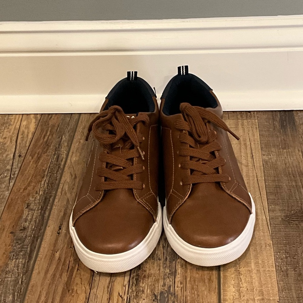 Nautica Brown Kids Sneakers with White Soles